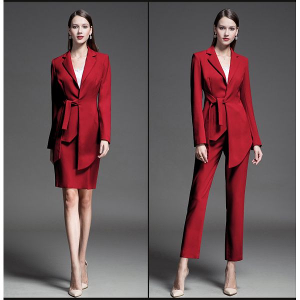 Anti-Static Fall Autumn Slim Fit Blazer for Women Ladies Office Business Suits