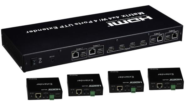 Buy 4x4 HDMI Matrix with UTP Extender function at wholesale prices
