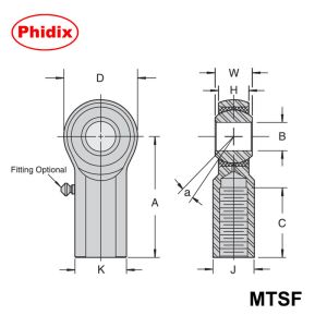MTSM/MTSF Series Metal-to-Metal Rod Ends | High-Load Precision Bearings for