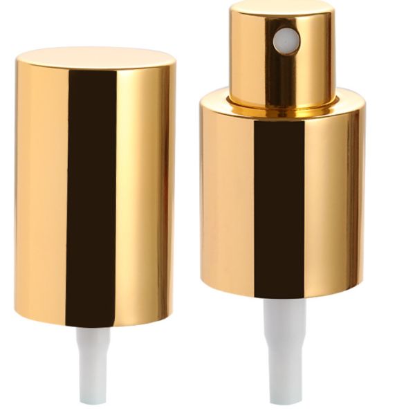 Buy 24mm High Gold Aluminum Mist Sprayer For Plastic Bottle at wholesale prices