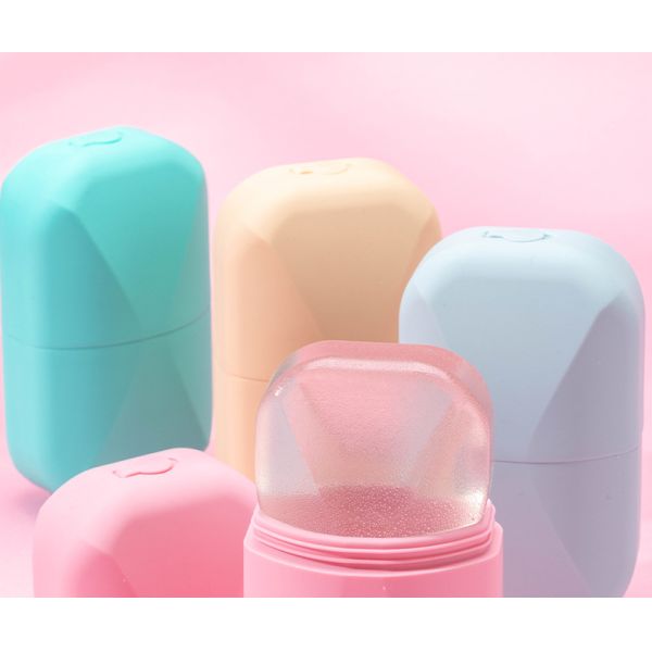 Facial Cooling Eye Body Skin Care Lift Glass For Ice Globes Ice Roller Silicone Beauty Tool