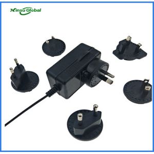 UK AU US EU plugs Interchangeable plugs power adapter 12 Volt 2 Amp