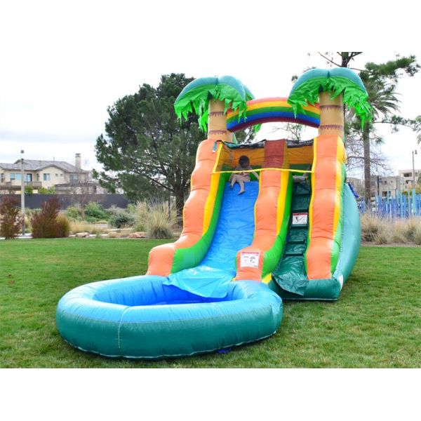 OEM Plato PVC Outdoor Inflatable Water Slide For Children