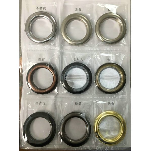 Wholesale Iron/Brass /Aluminum /Satinless steel Round electronic eyelets garment metal eyelets and grommets
