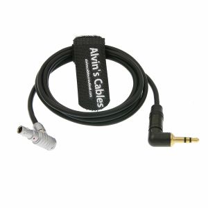 5 Pin Lemo Right Angle Male to Right Angle 3.5mm TRS Cable for ARRI Mini Audio