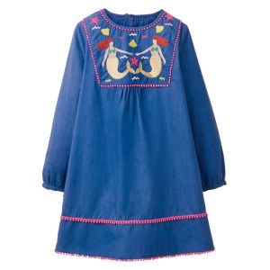 Girls Princess Cotton Embroidery Dress Children'S Dress Clothing