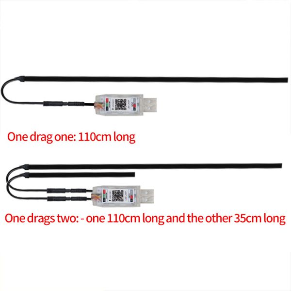 DC5V-12V RGB LED Car Interior Decoration Atmosphere Light Acrylic APP Control Hidden Style