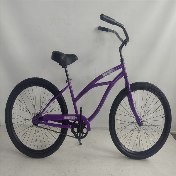 150KG Load Capacity Women's Cruiser Bike Single Speed Urban Lady Beach Bike 26