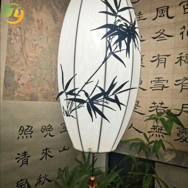 New Chinese Style Modern Floor Light 1.5m/1.8m Retro Branch Fabric Design Simple Floor Lamp