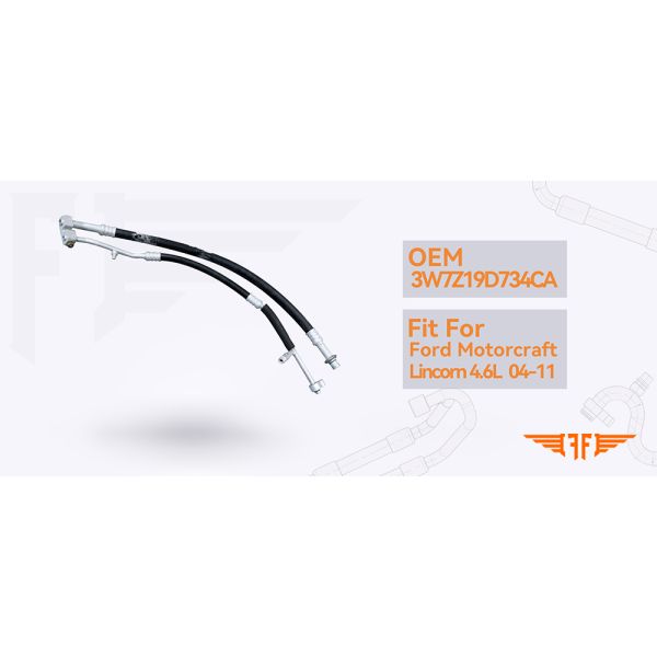 Ford 3W7Z19D734CA Twin AC Hoses Motorcraft Lincorn 4.6L For 04-11