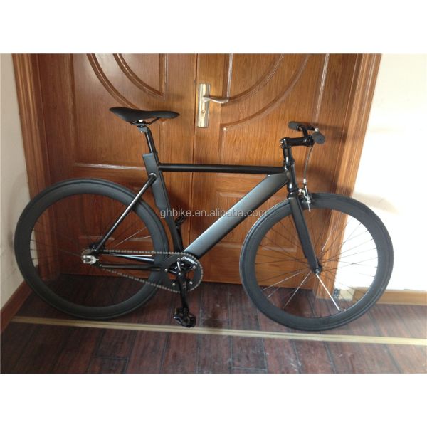 700c Black Aluminum Frame Fixie Bike with Double V Brake Fixed Gear Man Track Bike