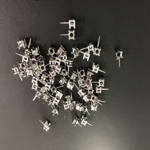 Anodized MIM Silver Jewelry Accessories , RoHs Sterling Silver Component