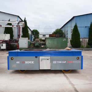 40T Steerable Die Transfer Cart Rubber Wheel Battery Transfer Carriage