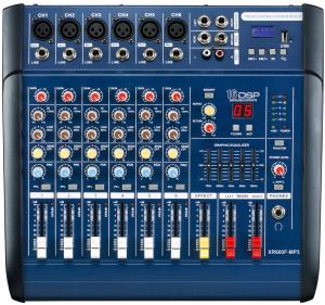 Quality 6 Channel Professional Audio Mixer for stage XR600F-MP3 , DJ Power Mixer for sale