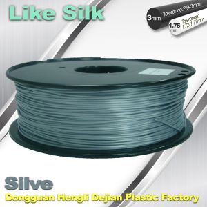 Quality Imitation Silk Filament,Polymer Composites 3D Printer Filament 1.75 / 3.0 mm Silver Color for sale