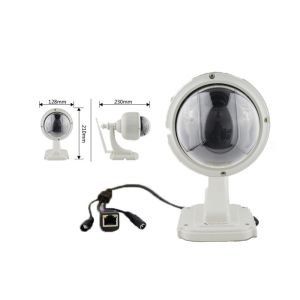 Night VisionWiFi Surveillance Camera , Ptz Dome Camera Outdoor White Metal Case