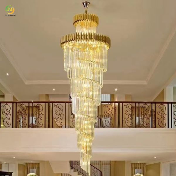 JYLIGHTING Duplex Building in the Building Crystal Chandelier European Style