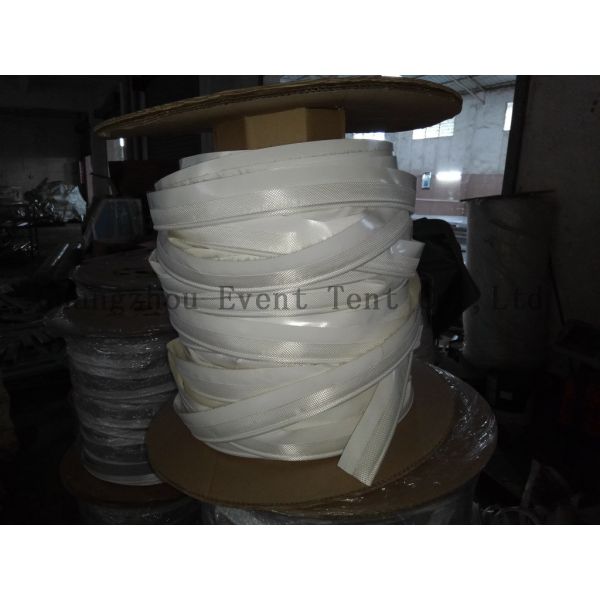 10mm Tent Accessories PVC Fabric 850gsm 30mm Double Flap Keder For Advisement