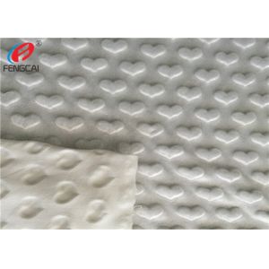 Heart Design Super Soft Polyester Minky Fabric For Baby Blanket In White