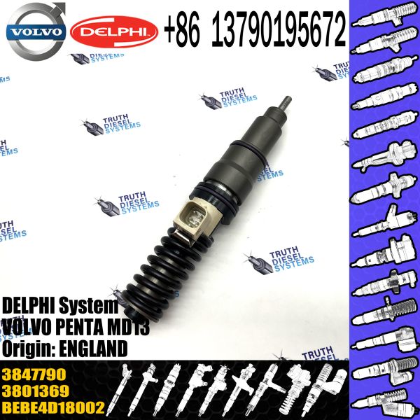 High Quality 4 pin Diesel Fuel Injector 3801369 Common Rail Injector BEBE4D18002 For VOL Truck PENTA MD13