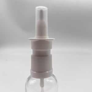 Customized Logo Printing Nasal Spray Pump 18/410 18/415 With Shiny Silver / Gold