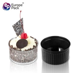 Chinese supplier disposable pudding cup with inner plastic mini dessert