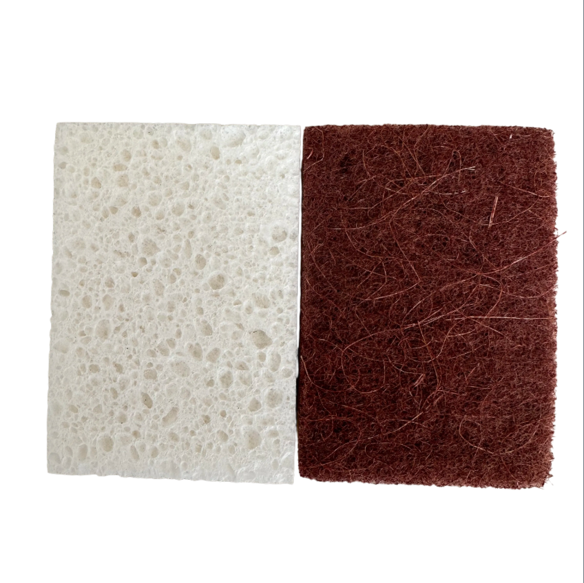 Biodegradable Cellulose Scouring Pads Dual-Layer for Kitchen & Body