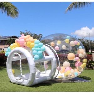 Quality Outdoor Inflatable Bubble Tent Transparent Crystal Dome Inflatable Bubble Tent With Balloons For Wedding for sale