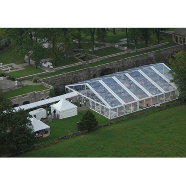 500 People Big Outdoor Clear Roof Marquee Party Tent For Wedding Reception