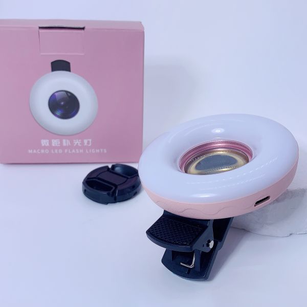 Direct Factory Rechargeable UV Lamp Macro Lens 3 Lighting Modes Shot Photography Lighting Gadgets with Beauty Fill Flash Light