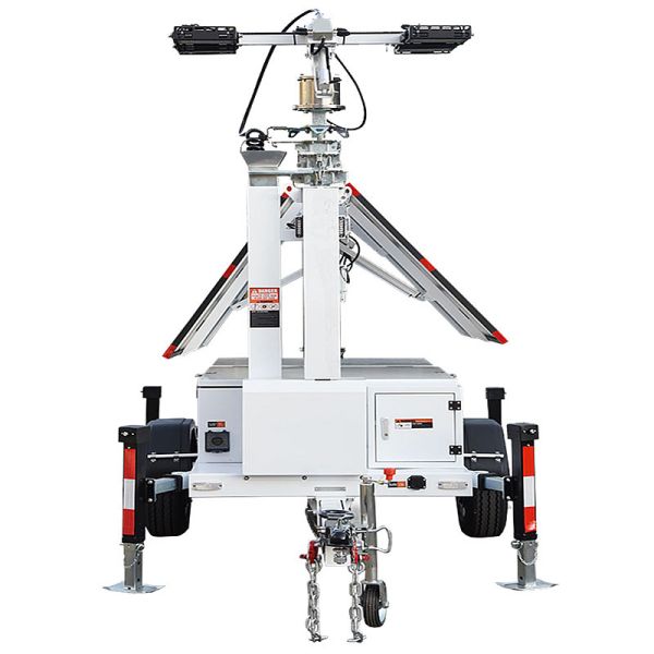 Buy Construction Light Tower Mast 6 Sections LED Light Tower Mobile Solar Light Tower For Emergency at wholesale prices