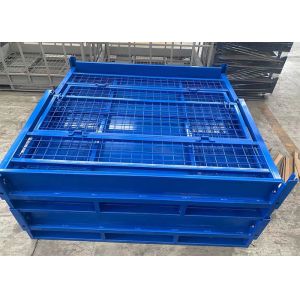 Warehouse Stillage Collapsible Pallet Cage For Lifting Steel Mesh