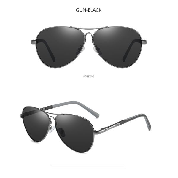 Memory Metal Frame Polarized Sunglasses Fashion Spring Leg Stylish