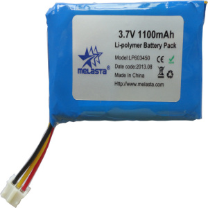 Buy 3.7V Lithium Polymer Battery Pack 1100mAh CE RoHS Approved at wholesale prices