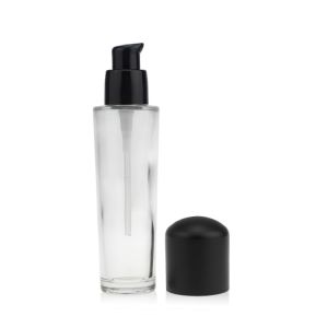 Pump Sprayer Liquid Foundation Glass Bottle Long Shape 55ml