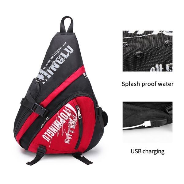 Buy All Seasons Triangle Sling Bag Fashion Sports Student Sling Bag Rainproof at wholesale prices