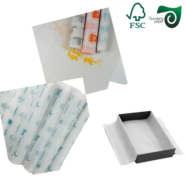 FSC 14gsm 15gsm 17gsm White Tissue Paper For Garment Wrapping Printable Moisture Proof