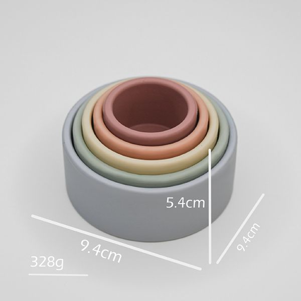 Brain Development Baby Silicone Products Silicone Stacking Cups SGS