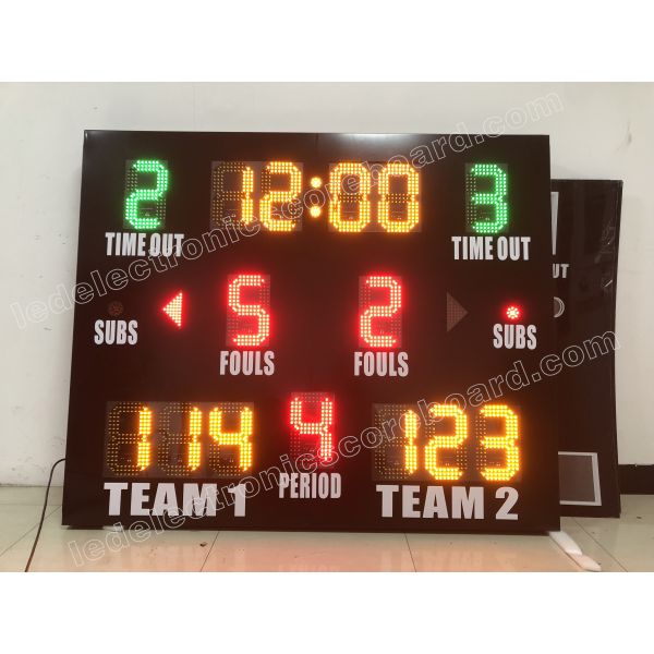 DIP Led Electronic Indoor Outdoor Basketball Scoreboard No Dazzling
