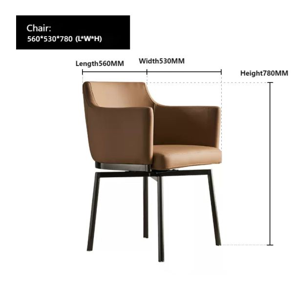 Saddle Leather Minimalist Design Modern Writing Desk Hotel Bedroom Study Table