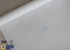 China 300GSM Silicone Coated Fiberglass Fabric 0.25mm White Flexible BBQ Apron Cloth on sale