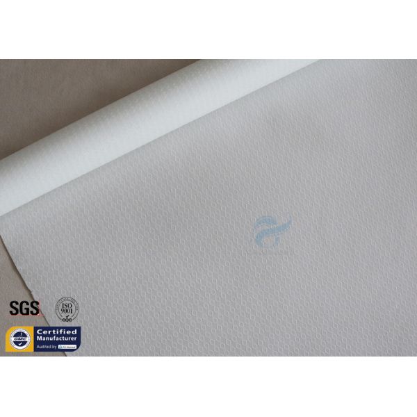 Buy 300GSM Silicone Coated Fiberglass Fabric 0.25mm White Flexible BBQ Apron Cloth at wholesale prices