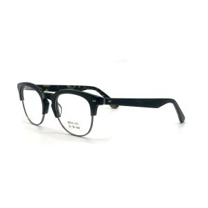 BD131 Retro Round Acetate Metal Glasses