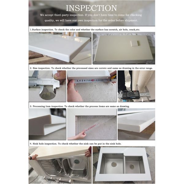 Residential Bathroom vanity top remodelling Customized engineering Quartz Stone Countertops