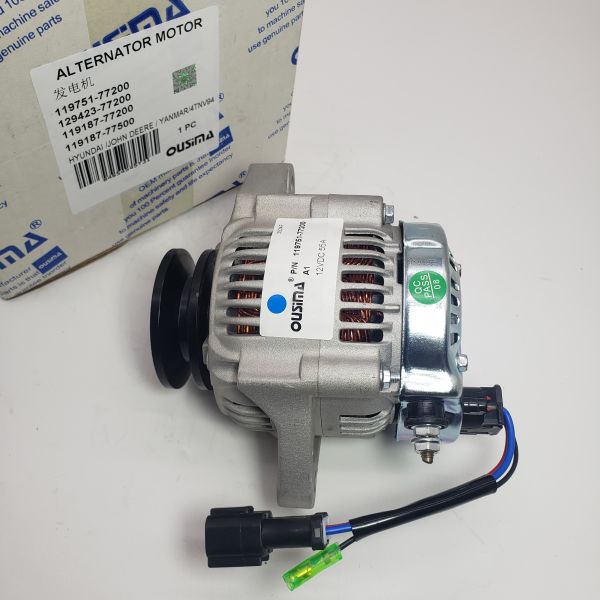119751-77200 Alternator Assembly 129423-77200 119187-77200 119187-77500 For Yanmar 4TNV94