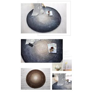 Decorative multi-color polyester loose twist shaggy rug with classic colors and