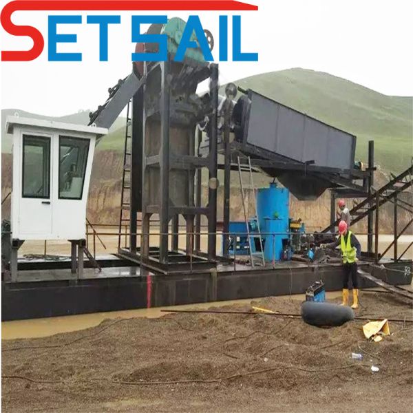 Chain Bucket Sand Gold Diamond Dredger Vessel Used in River