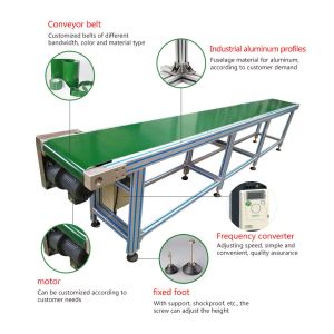 Flat 6m CNC Aluminum Frame Roller Belt For Workstation