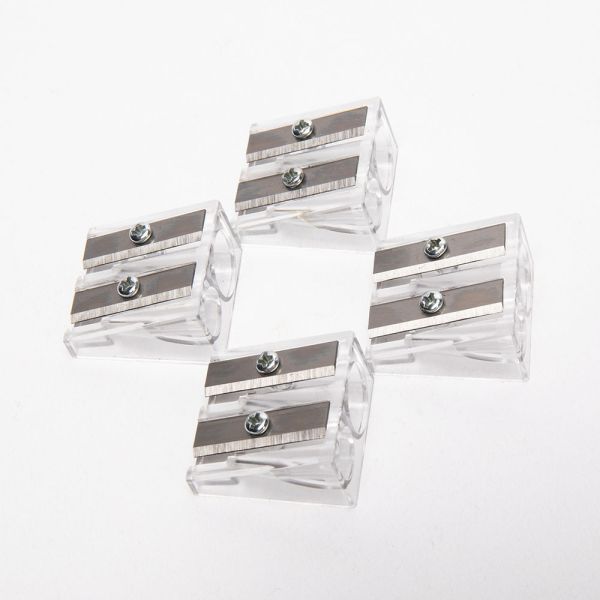 Buy Plastic 13.3mm White Pencil Sharpener Double Hole at wholesale prices