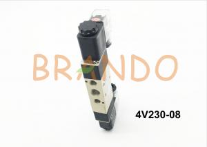 Quality Exhaust Double Pilot Head Air Cylinder Valve / Solenoid Pneumatic Valve 4V230-08 for sale